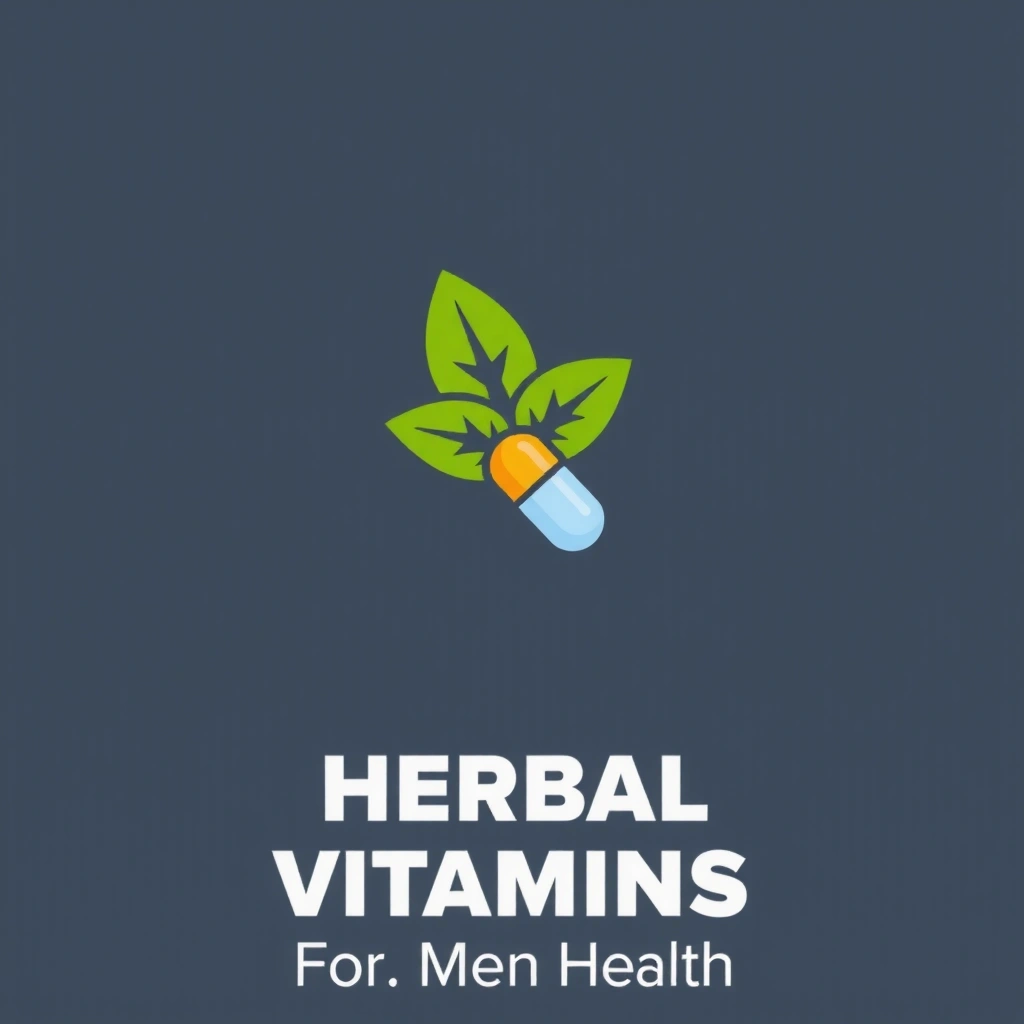 Icon representing herbal vitamins and natural remedies for men.