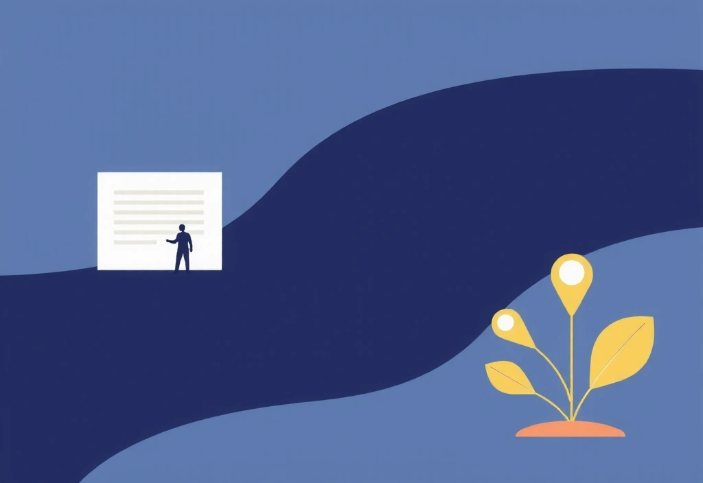 Abstract illustration of a legal document with a stylized plant icon, symbolizing growth and agreement